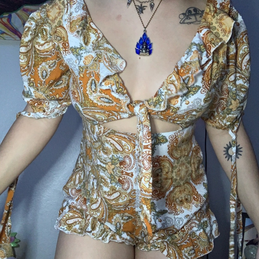 Orange Romper